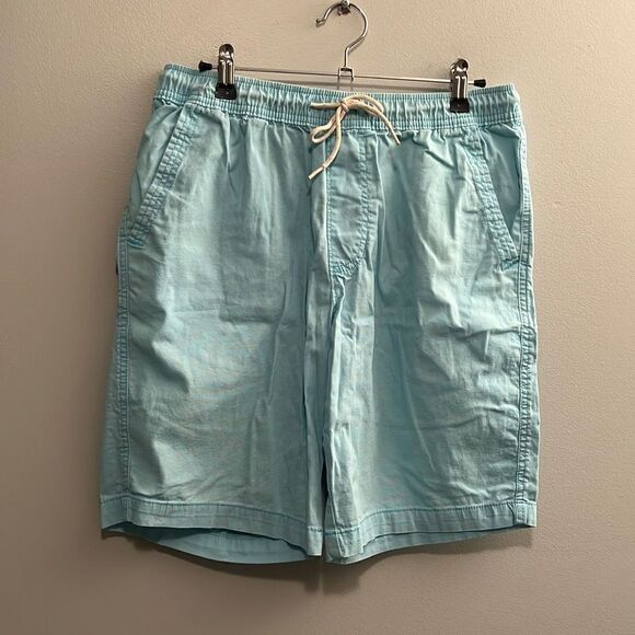 George Men's Blue Twill Cotton Blend Drawstring Pull-On Bermuda Shorts - Picture 1 of 6